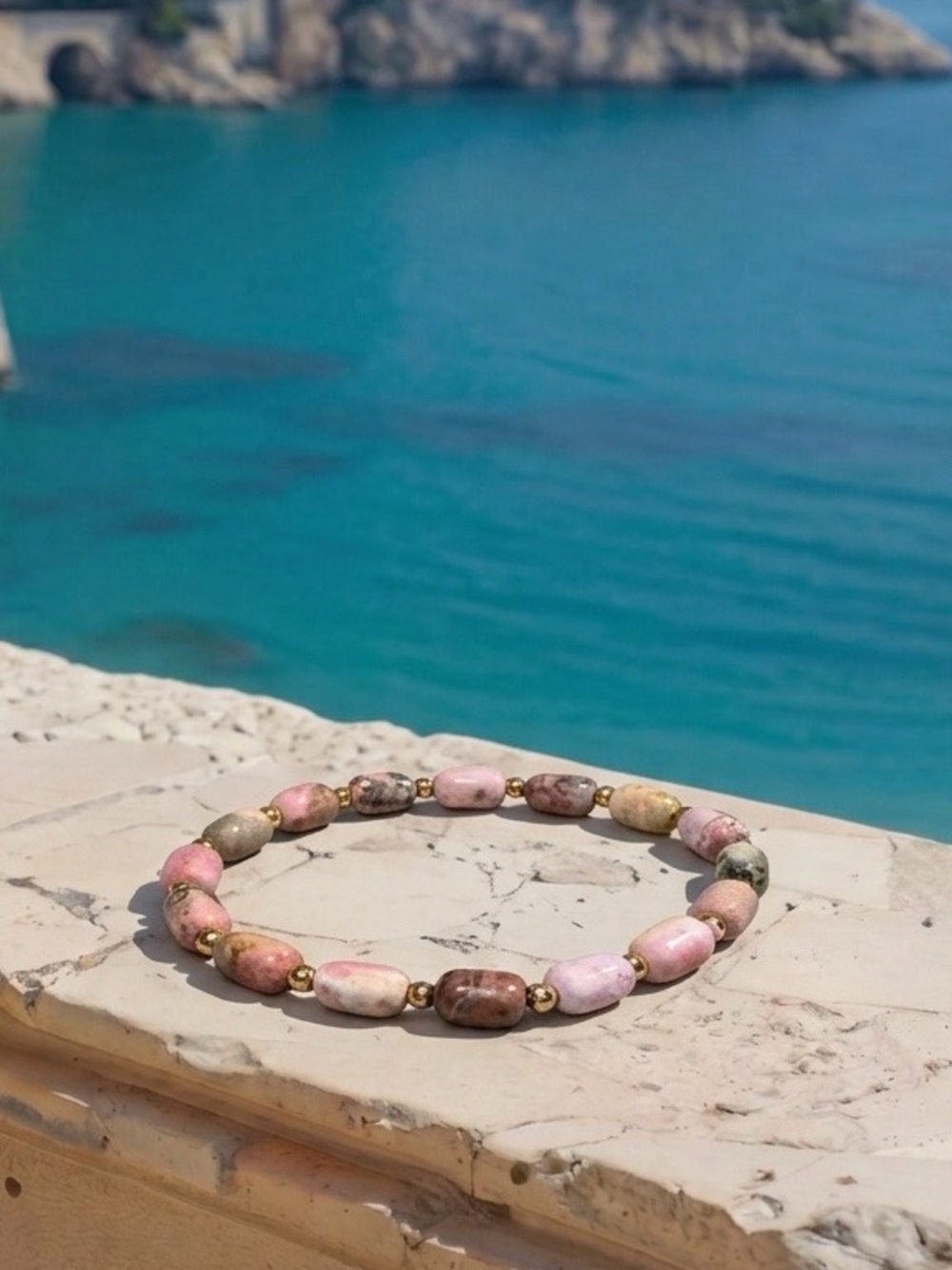 African Pink Rhodonite bracelet 💕 - Picture 2 of 5